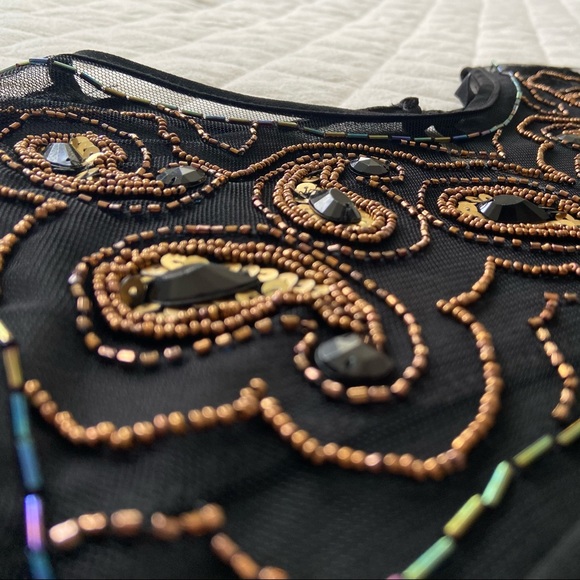 Debenhams Collection, Black Embellished Midi Dress - Picture 5 of 11